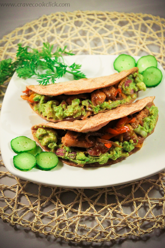 10 Whole Wheat Tortilla with Grilled chicken & Guacamole Recipe