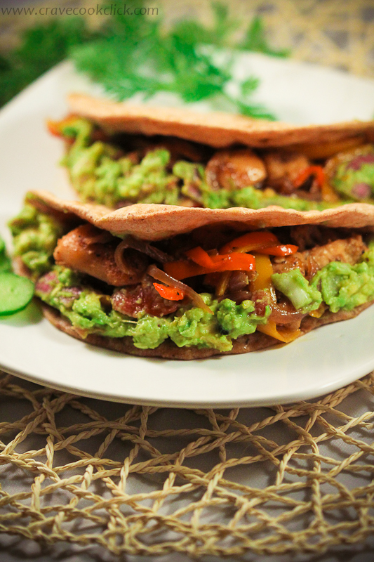 12 Whole Wheat Tortilla with Grilled chicken & Guacamole Recipe