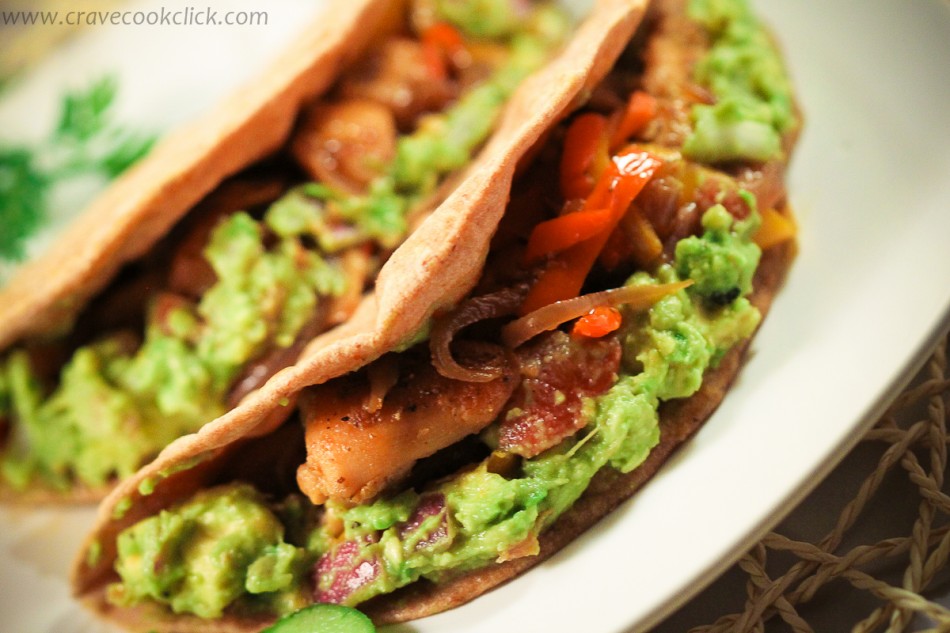 14 950x633 Whole Wheat Tortilla with Grilled chicken & Guacamole Recipe