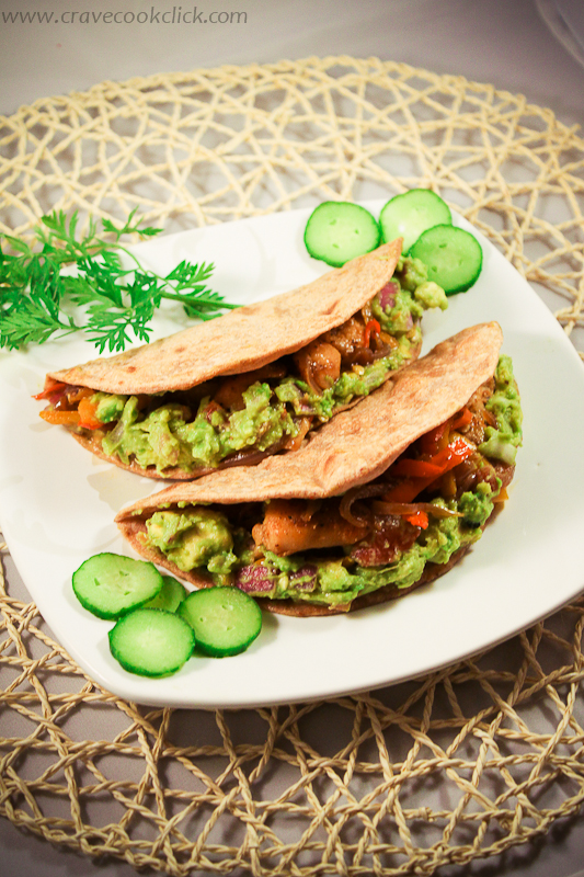 211 Whole Wheat Tortilla with Grilled chicken & Guacamole Recipe