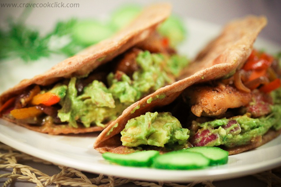 22 950x633 Whole Wheat Tortilla with Grilled chicken & Guacamole Recipe