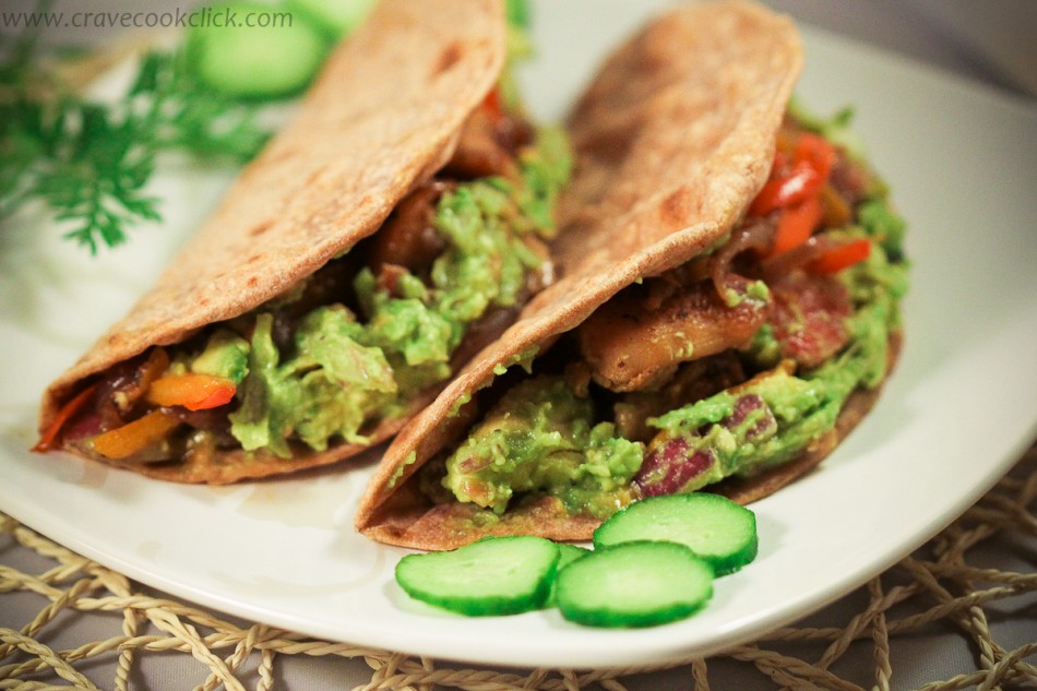 5 950x633 Whole Wheat Tortilla with Grilled chicken & Guacamole Recipe