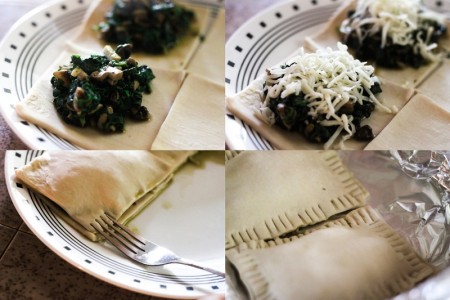Spinach Mushroom & Cheese Puff Pastry Recipe
