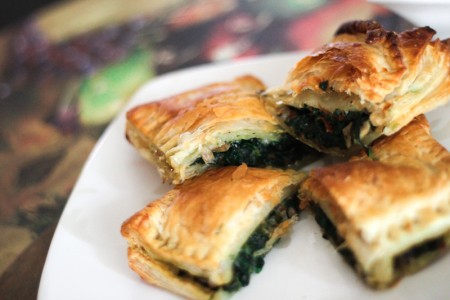 Spinach Mushroom & Cheese Puff Pastry Recipe