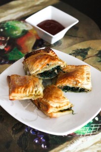 Spinach Mushroom & Cheese Puff Pastry Recipe