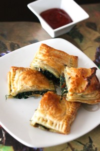 Spinach Mushroom & Cheese Puff Pastry Recipe