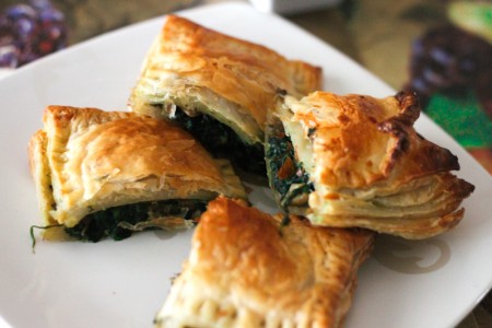 Spinach Mushroom & Cheese Puff Pastry Recipe