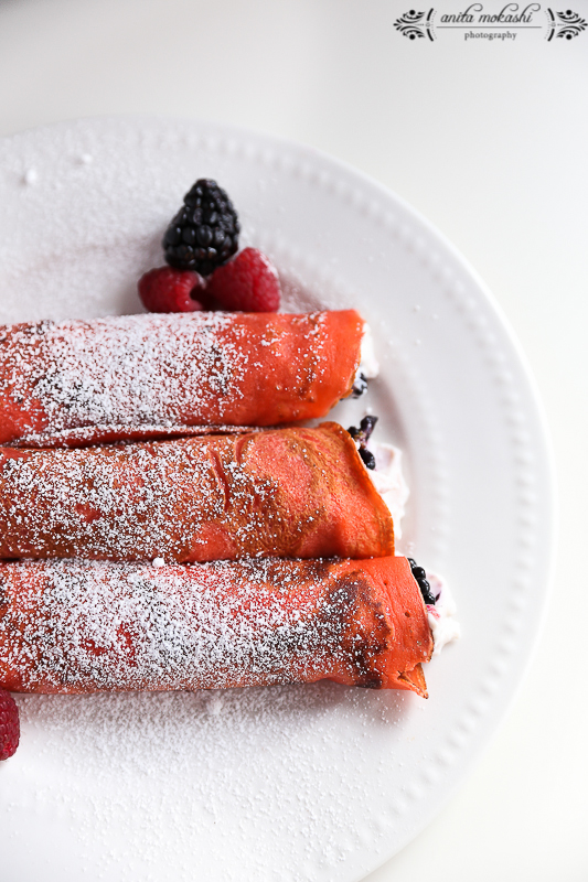 Kahlua Crepes with Ricotta Cheese and Berries Filling Recipe/How to make crepes