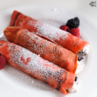 Kahlua Crepes with Ricotta Cheese and Berries Filling Recipe/How to make crepes