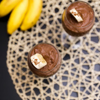 Eggless Chocolate Banana Mousse Recipe/How to make eggless chocolate mousse