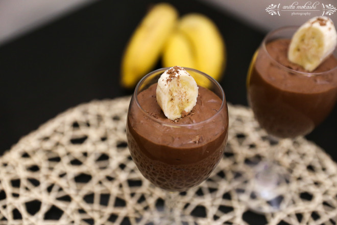 Eggless Chocolate Banana Mousse Recipe/How to make eggless chocolate mousse