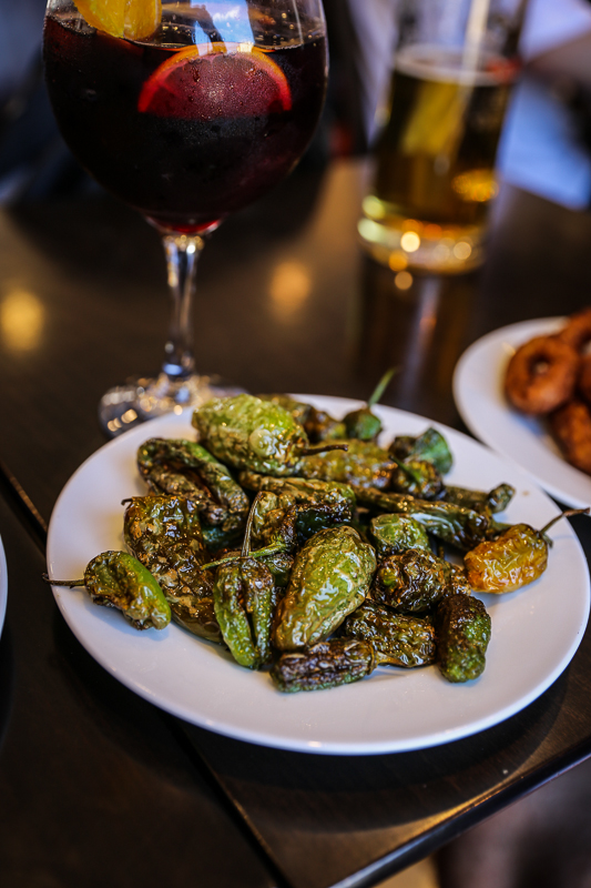 Chiles Toreados..local delicacy..They are also known as Padron Peppers