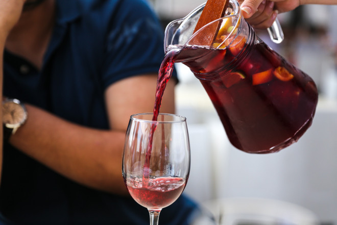 Barcelona beach is supposed to serve the best Sangria 