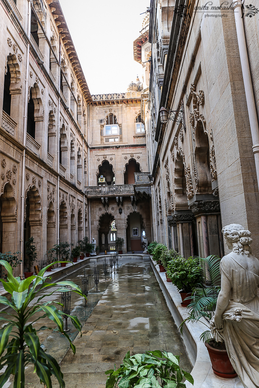 Outside of the Darbar Hall is an Italinate courtyard of water fountains