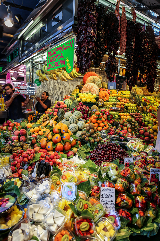 The Mercat de Sant Josep de la Boqueria, la Rambla, Barcelona, Spain