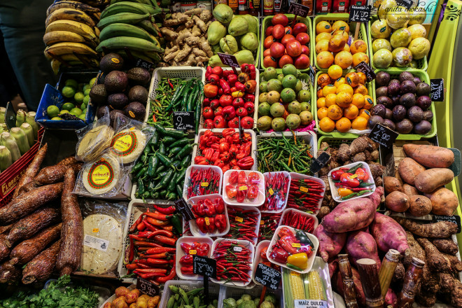 The Mercat de Sant Josep de la Boqueria, la Rambla, Barcelona, Spain