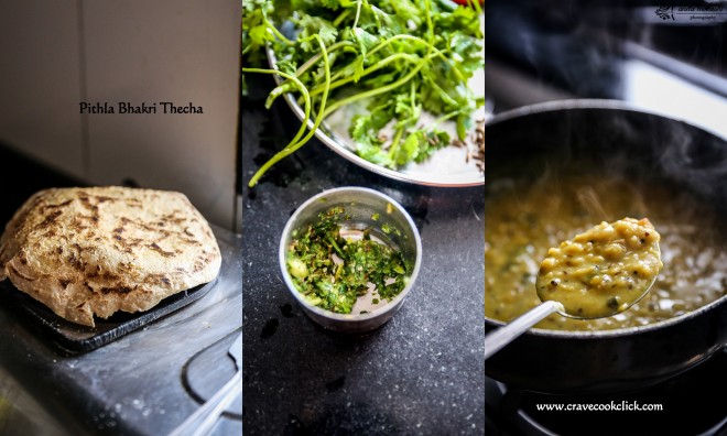 Pithla Bhakri Thecha Recipe