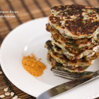 Oat Spinach Uttapam Recipe
