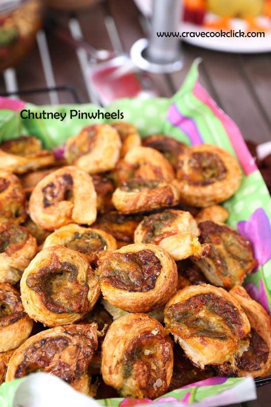 Chutney Pinwheels/How to make chutney pinweels