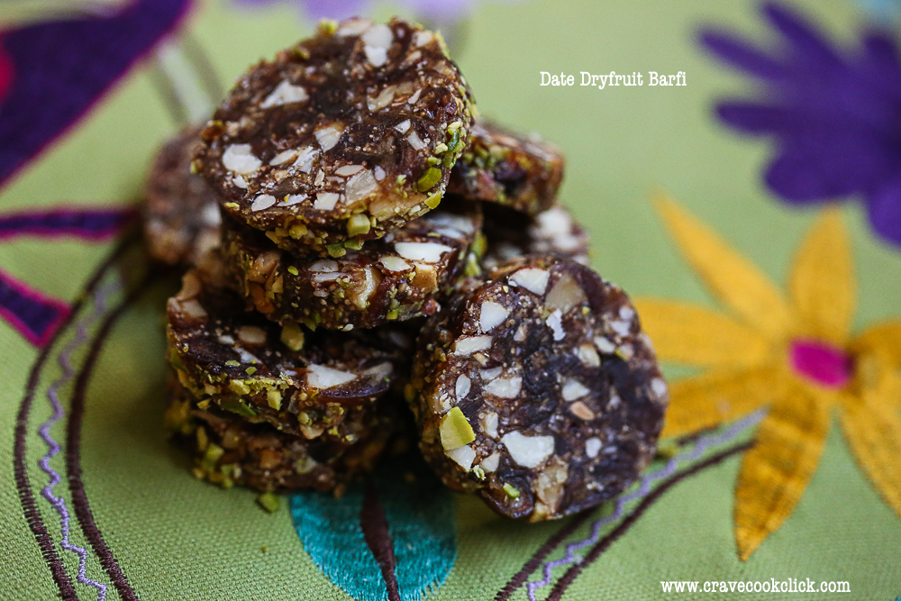  Date Dryfruits Barfi Recipe/How to make date barfi