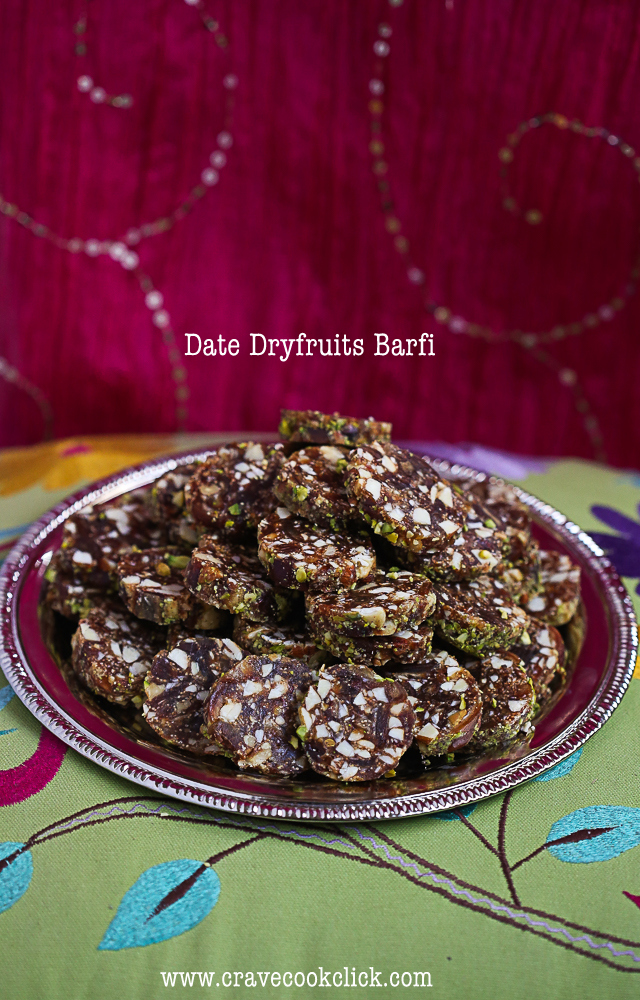 Date Dryfruits Barfi Recipe/How to make date barfi