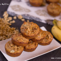Whole Wheat Eggless Banana Oat Muffins Recipe