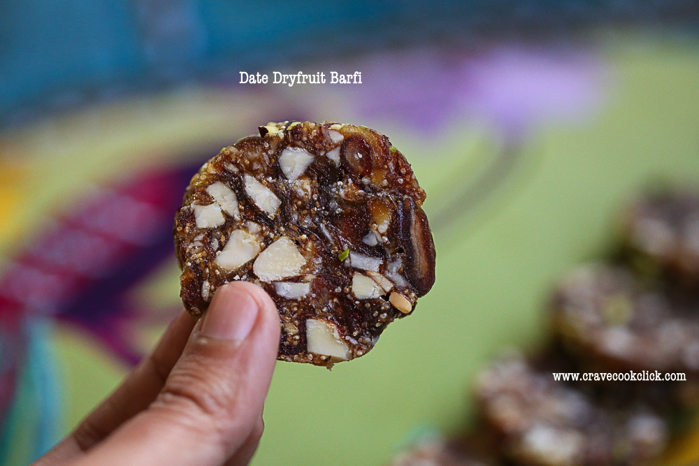  Date Dryfruits Barfi Recipe/How to make date barfi