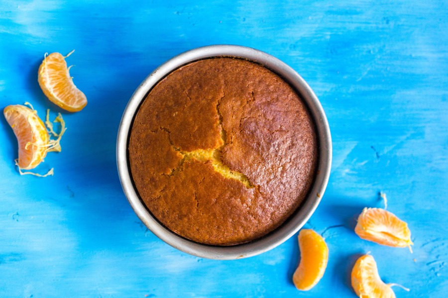 Eggless & Butter Orange Sponge Cake Recipe