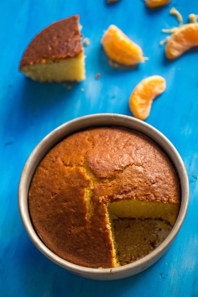Eggless & Butter Orange Sponge Cake Recipe