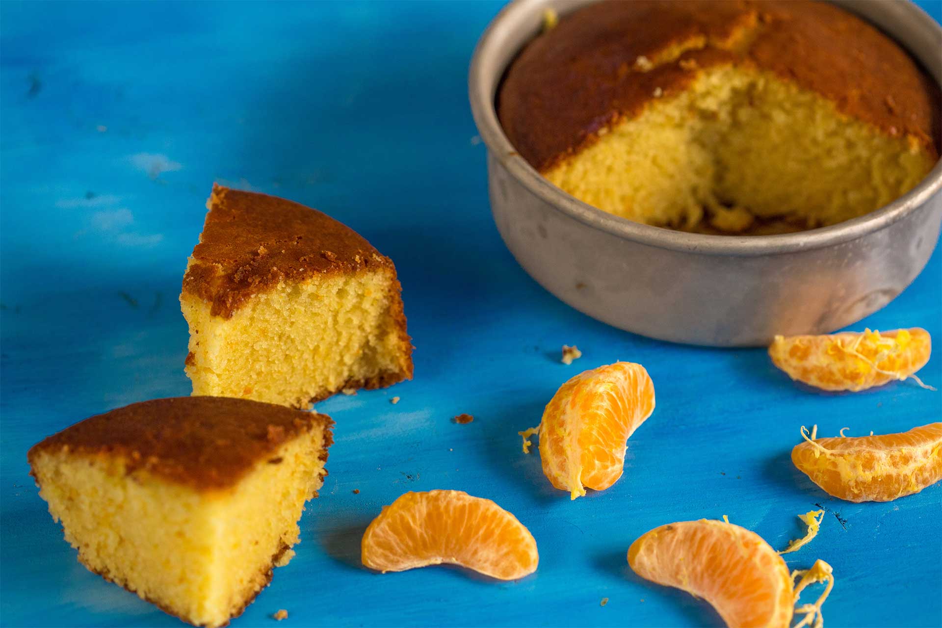 Eggless & Butter Orange Sponge Cake Recipe