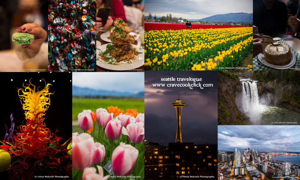 Seattle Travelogues, Things to do in Seattle, Skagit Tulip Festive, Space Needle., Pikes Place Market, Snoqualmie Falls, The 1st Starbucks, Chihuly Garden and Glass, Travel Blog, Travel Itinerary, Must see places in seattle