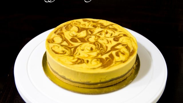 No Bake Eggless Mango Cheese Cake Recipe