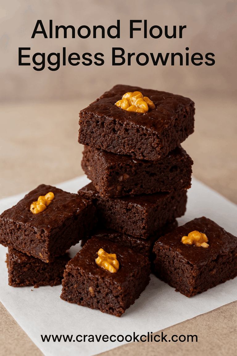 Healthy & Eggless Dark Chocolate Walnut Brownies
